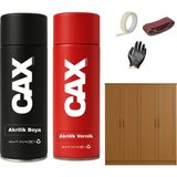 CAXCOLORS Ahşap&lake Dolap Boyası Özel Yapım Akrilik Sprey Boya 400 ml + Parlaklık Verniği - AÇIK MEŞE