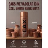 CAXCOLORS Akrilik Sprey Boya 400ML - Saksı ve Vazolar Için Hızlı Kuruyan Hobi Boyası - Bronz