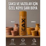 CAXCOLORS Akrilik Sprey Boya 400ML - Saksı ve Vazolar Için Hızlı Kuruyan Hobi Boyası - Koyu sarı
