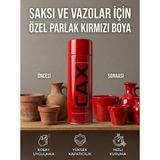 CAXCOLORS Akrilik Sprey Boya 400ML - Saksı ve Vazolar Için Hızlı Kuruyan Hobi Boyası - Parlak kırmızı