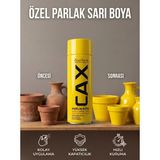 CAXCOLORS Akrilik Sprey Boya 400ML - Saksı ve Vazolar Için Hızlı Kuruyan Hobi Boyası - Parlak sarı