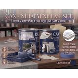 CAXCOLORS Cax 1 Litre Islak Alan Fayans Mutfak Zemin Boyası ve Kimyasala Dirençli Sıvı Cam Vernik Seti - Lacivert