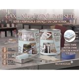 CAXCOLORS Cax 1 Litre Islak Alan Fayans Mutfak Zemin Boyası ve Kimyasala Dirençli Sıvı Cam Vernik Seti - Meltem Rüzgarı