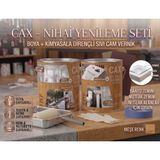 CAXCOLORS Cax 1 Litre Islak Alan Fayans Mutfak Zemin Boyası ve Kimyasala Dirençli Sıvı Cam Vernik Seti - Meşe