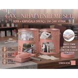 CAXCOLORS Cax 1 Litre Islak Alan Fayans Mutfak Zemin Boyası ve Kimyasala Dirençli Sıvı Cam Vernik Seti - Somon