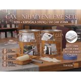CAXCOLORS Cax 1 Litre Islak Alan Fayans Mutfak Zemin Boyası ve Kimyasala Dirençli Sıvı Cam Vernik Seti - Teak
