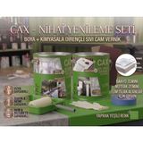 CAXCOLORS Cax 1 Litre Islak Alan Fayans Mutfak Zemin Boyası ve Kimyasala Dirençli Sıvı Cam Vernik Seti - Yaprak Yeşili