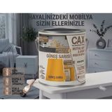 CAXCOLORS Cax 1 Litre Komodin ve Gardırop Boyası - Çok Amaçlı Dolap, Gardrop ve Ahşap Mobilya Boyası (Kendinden Vernikli) - Güneş Sarı