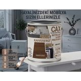 CAXCOLORS Cax 1 Litre Komodin ve Gardırop Boyası - Çok Amaçlı Dolap, Gardrop ve Ahşap Mobilya Boyası (Kendinden Vernikli) - Kahverengi
