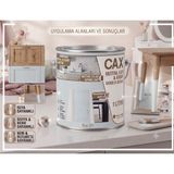 CAXCOLORS Cax 1 Litre Masa ve Sehpa Boyası - Çok Amaçlı Ahşap, Mobilya ve Sehpa Ahşap Boyası (Kendinden Vernikli) - Buz Gri