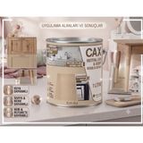 CAXCOLORS Cax 1 Litre Masa ve Sehpa Boyası - Çok Amaçlı Ahşap, Mobilya ve Sehpa Ahşap Boyası (Kendinden Vernikli) - Kum Beji