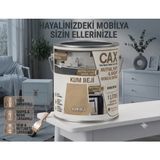 CAXCOLORS Cax Ahşap ve Mobilya Boyası 1 Litre - Masa, Sehpa, Mutfak Dolabı ve Kapı Boyası (Isıya ve Sıvıya Dayanıklı) - Kum Beji