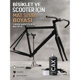 CAXCOLORS Cax Akrilik Sprey Boya - 400 Ml, Bisiklet ve Scooter Boyası - Mat Siyah