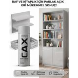 CAXCOLORS Cax Akrilik Sprey Boya 400 ml – Mobilya, Raf, Kitaplık ve Ahşap Hızlı Kuruyan Çok Amaçlı Sprey Boya - AÇIK GRİ