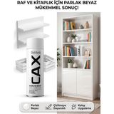 CAXCOLORS Cax Akrilik Sprey Boya 400 ml – Mobilya, Raf, Kitaplık ve Ahşap Hızlı Kuruyan Çok Amaçlı Sprey Boya - PARLAK BEYAZ