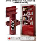 CAXCOLORS Cax Akrilik Sprey Boya 400 ml – Mobilya, Raf, Kitaplık ve Ahşap Hızlı Kuruyan Çok Amaçlı Sprey Boya - PARLAK KIRMIZI