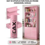CAXCOLORS Cax Akrilik Sprey Boya 400 ml – Mobilya, Raf, Kitaplık ve Ahşap Hızlı Kuruyan Çok Amaçlı Sprey Boya - PEMBE