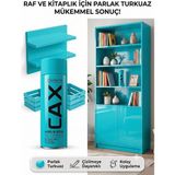 CAXCOLORS Cax Akrilik Sprey Boya 400 ml – Mobilya, Raf, Kitaplık ve Ahşap Hızlı Kuruyan Çok Amaçlı Sprey Boya - TURKUAZ