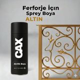 CAXCOLORS Cax Akrilik Sprey Boya 400ML - Ferforje, Metal ve Mobilya Yenileme Boyası - (Hızlı Kuruyan) - Altın