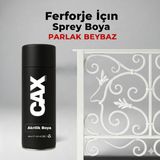 CAXCOLORS Cax Akrilik Sprey Boya 400ML - Ferforje, Metal ve Mobilya Yenileme Boyası - (Hızlı Kuruyan) - Beyaz