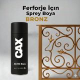 CAXCOLORS Cax Akrilik Sprey Boya 400ML - Ferforje, Metal ve Mobilya Yenileme Boyası - (Hızlı Kuruyan) - Bronz