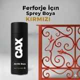 CAXCOLORS Cax Akrilik Sprey Boya 400ML - Ferforje, Metal ve Mobilya Yenileme Boyası - (Hızlı Kuruyan) - Kırmızı