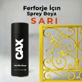 CAXCOLORS Cax Akrilik Sprey Boya 400ML - Ferforje, Metal ve Mobilya Yenileme Boyası - (Hızlı Kuruyan) - Sarı