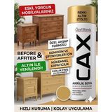 CAXCOLORS Cax Akrilik Sprey Boya 400ML - Mobilya Yenileme Boyası, Komodin & Şifonyer Için Hızlı Kuruma - Altın