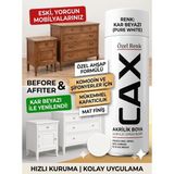 CAXCOLORS Cax Akrilik Sprey Boya 400ML - Mobilya Yenileme Boyası, Komodin & Şifonyer Için Hızlı Kuruma - Kar beyazı