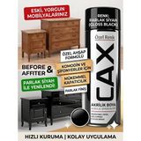CAXCOLORS Cax Akrilik Sprey Boya 400ML - Mobilya Yenileme Boyası, Komodin & Şifonyer Için Hızlı Kuruma - Parlak siyah