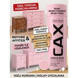 CAXCOLORS Cax Akrilik Sprey Boya 400ML - Mobilya Yenileme Boyası, Komodin & Şifonyer Için Hızlı Kuruma - Pembe