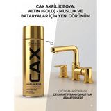 CAXCOLORS Cax Akrilik Sprey Boya 400ML - Musluk Batarya Mutfak Banyo Armatür Yenileme Boyası - Altın (Gold)