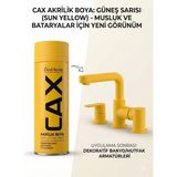 CAXCOLORS Cax Akrilik Sprey Boya 400ML - Musluk Batarya Mutfak Banyo Armatür Yenileme Boyası - Güneş Sarı