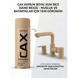 CAXCOLORS Cax Akrilik Sprey Boya 400ML - Musluk Batarya Mutfak Banyo Armatür Yenileme Boyası - Kum Beji