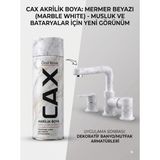 CAXCOLORS Cax Akrilik Sprey Boya 400ML - Musluk Batarya Mutfak Banyo Armatür Yenileme Boyası - Mermer Beyazı