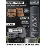CAXCOLORS Cax Akrilik Sprey Boya Krom Rengi 400ML - Ahşap Kasa ve Kutular Için Yenileme ve Dekore Etme Boyası - Antrasit gri