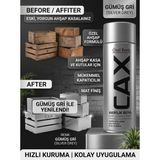 CAXCOLORS Cax Akrilik Sprey Boya Krom Rengi 400ML - Ahşap Kasa ve Kutular Için Yenileme ve Dekore Etme Boyası - Gümüş gri