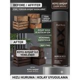 CAXCOLORS Cax Akrilik Sprey Boya Krom Rengi 400ML - Ahşap Kasa ve Kutular Için Yenileme ve Dekore Etme Boyası - Koyu ahşap