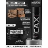 CAXCOLORS Cax Akrilik Sprey Boya Krom Rengi 400ML - Ahşap Kasa ve Kutular Için Yenileme ve Dekore Etme Boyası - Parlak siyah