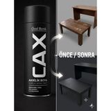 CAXCOLORS Cax Akrilik Sprey Boya - Sehpa Masa Mobilya Boyası Kendin Yap (Dıy) Çok Amaçlı Renklendirici - MAT SİYAH
