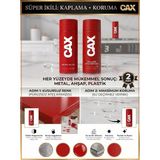 CAXCOLORS Cax Akrilik Sprey Boya ve Vernik Seti 400 ml - Metal Ahşap Plastik Için Çiftli Kaplama Koruma - RAL 3000 (Ateş Kırmızısı)