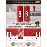 CAXCOLORS Cax Akrilik Sprey Boya ve Vernik Seti 400 ml - Metal Ahşap Plastik Için Çiftli Kaplama Koruma - RAL 3020 (Trafik Kırmızısı)