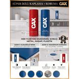 CAXCOLORS Cax Akrilik Sprey Boya ve Vernik Seti 400 ml - Metal Ahşap Plastik Için Çiftli Kaplama Koruma - RAL 5010 (Gentian Mavisi)