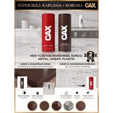 CAXCOLORS Cax Akrilik Sprey Boya ve Vernik Seti 400 ml - Metal Ahşap Plastik Için Çiftli Kaplama Koruma - RAL 8017 (Çikolata Kahvesi)