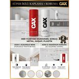 CAXCOLORS Cax Akrilik Sprey Boya ve Vernik Seti 400 ml - Metal Ahşap Plastik Için Çiftli Kaplama Koruma - RAL 9016 (Trafik Beyazı)
