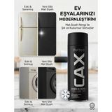CAXCOLORS Cax Beyaz Eşya Boyası Sprey 400 ml - Buzdolabı Çamaşır Makinesi Klima Boyası, Astar Vernik Istemez - Mat Siyah