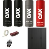 CAXCOLORS Cax Colors Demir&Ahşap&Plastik Dolap Boyası Özel Yapım Akrilik Sprey Boya Seti 400 ml - MAT SİYAH