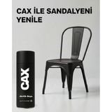 CAXCOLORS Cax Colors Metal Ahşap Plastik Sandalye Sprey Boya 400ML - Çizilmelere Dayanıklı Hızlı Kuru Boya - Mat Siyah