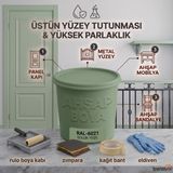 CAXCOLORS Cax Colors Parlak Boya 1 L - Panel Kapı, Demir ve Ahşap Boyası (Yüksek Tutunma & Üstün Parlaklık) 5'li Hediye Set - Yeşil