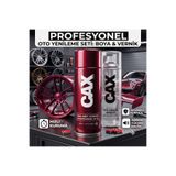 caxcolors CAX Colors Profesyonel Oto Yenileme Seti - metalik bordo Sprey Boya (400 ml) + Oto Vernik Spreyi (400 ml) - Hızlı Kuruyan Jant ve Kaporta Boyası